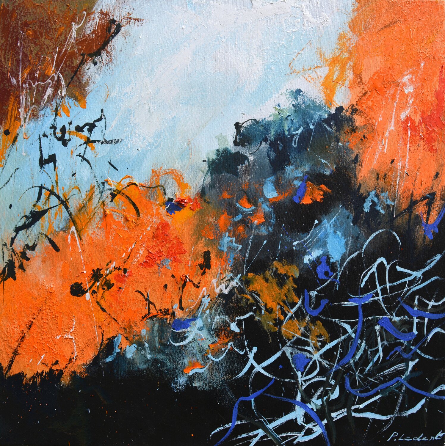 The fall of the damned angels Pol Ledent Originalgemälde zu verkaufen