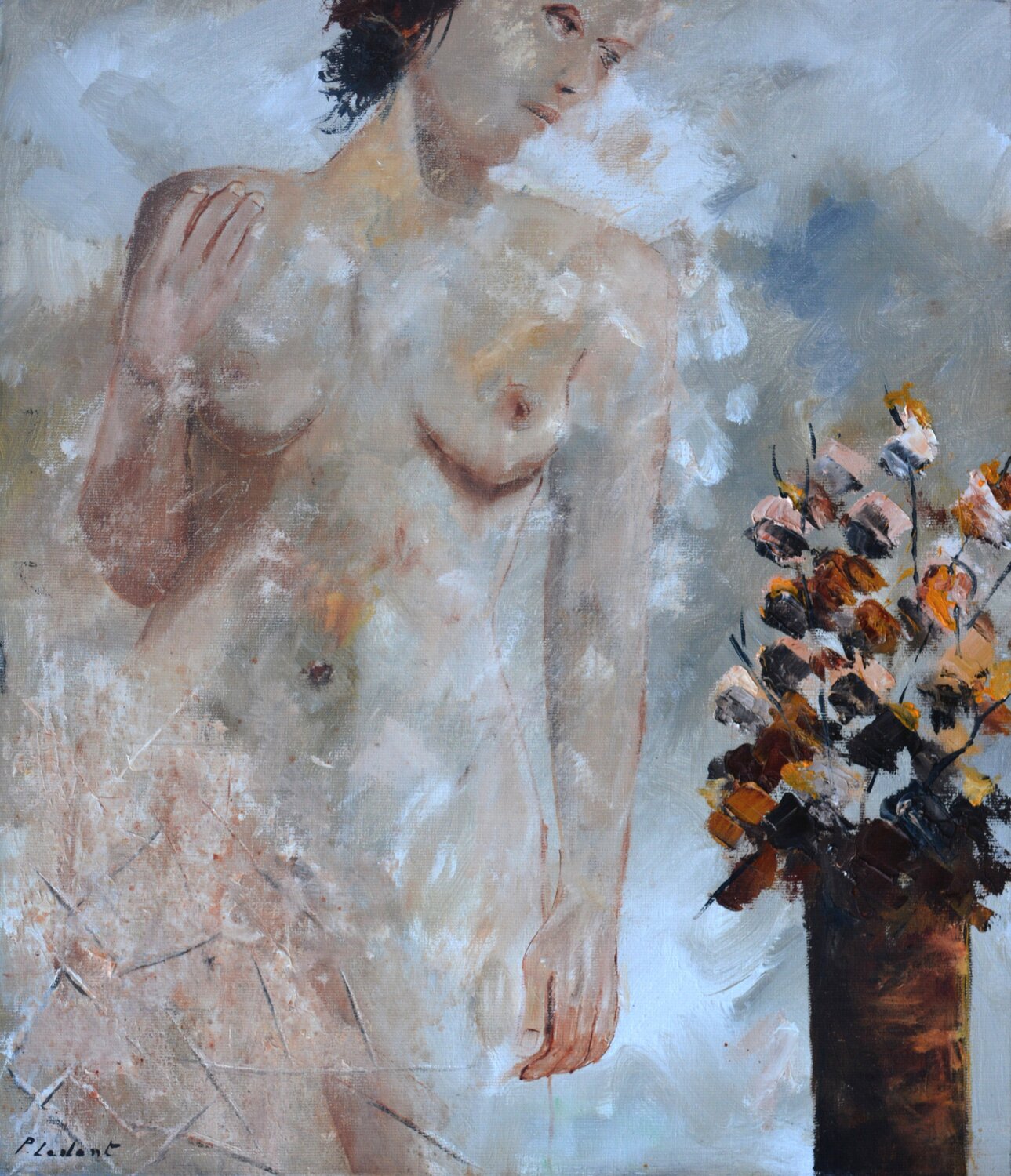 Two  women in the  wind Pol Ledent