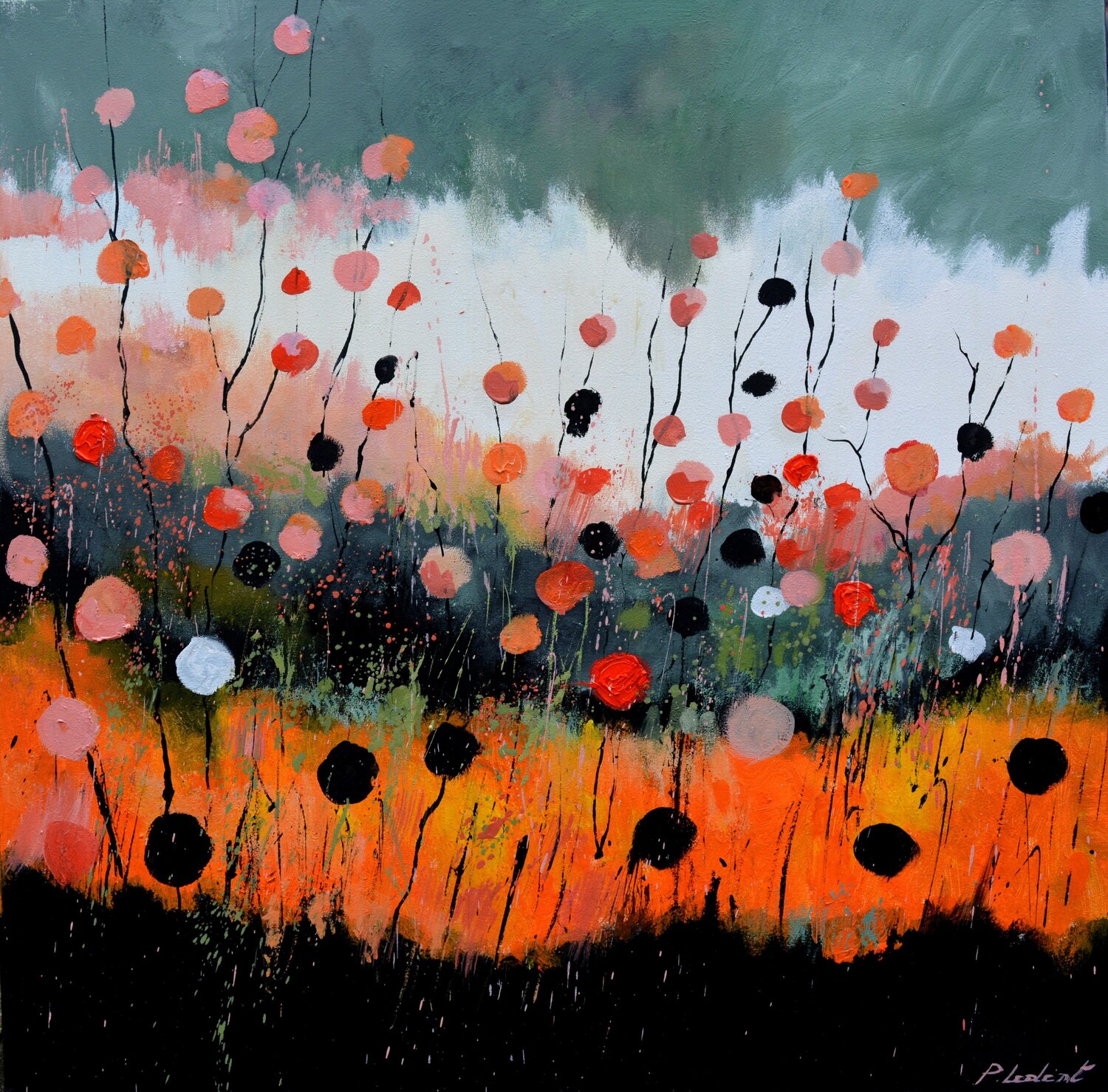 Dancing peach fuzz flowers Pol Ledent
