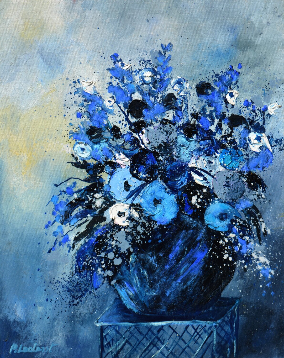 Blue still life Pol Ledent