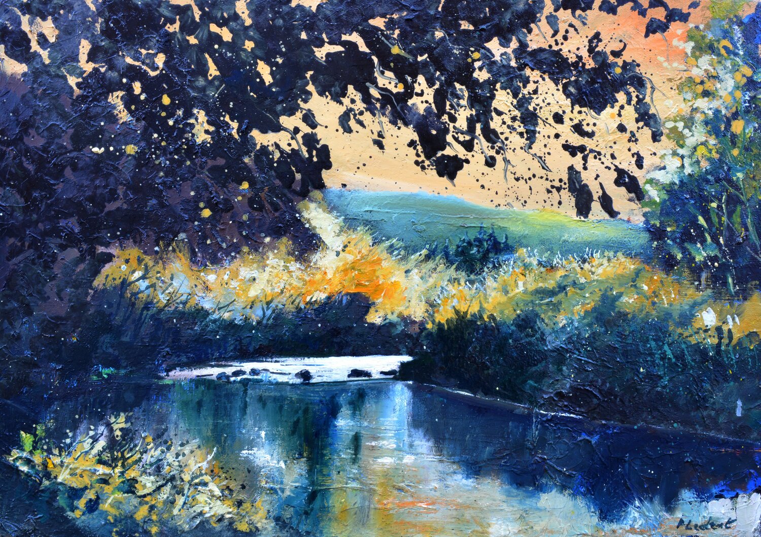 Light on the river  75 Pol Ledent