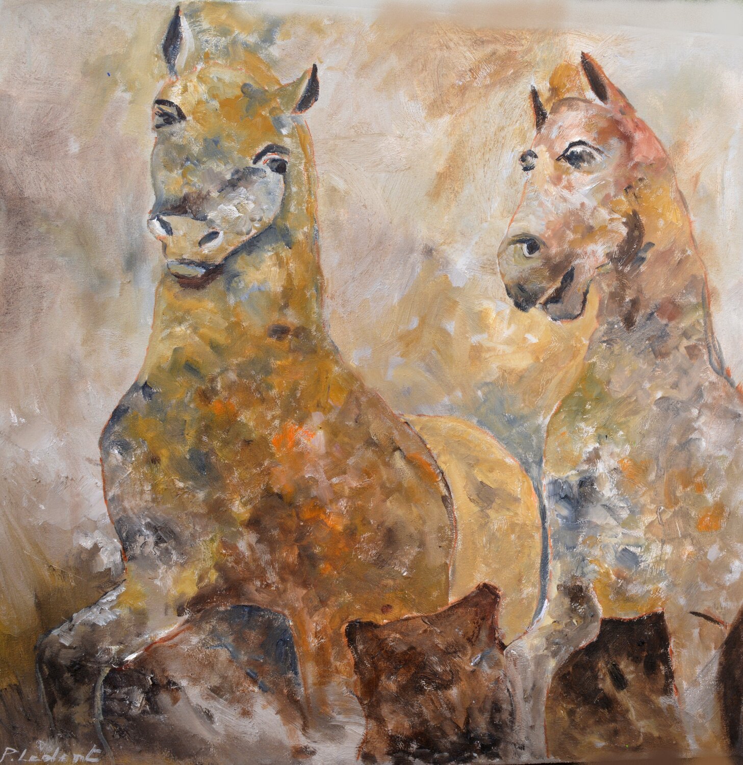 Two horses Pol Ledent