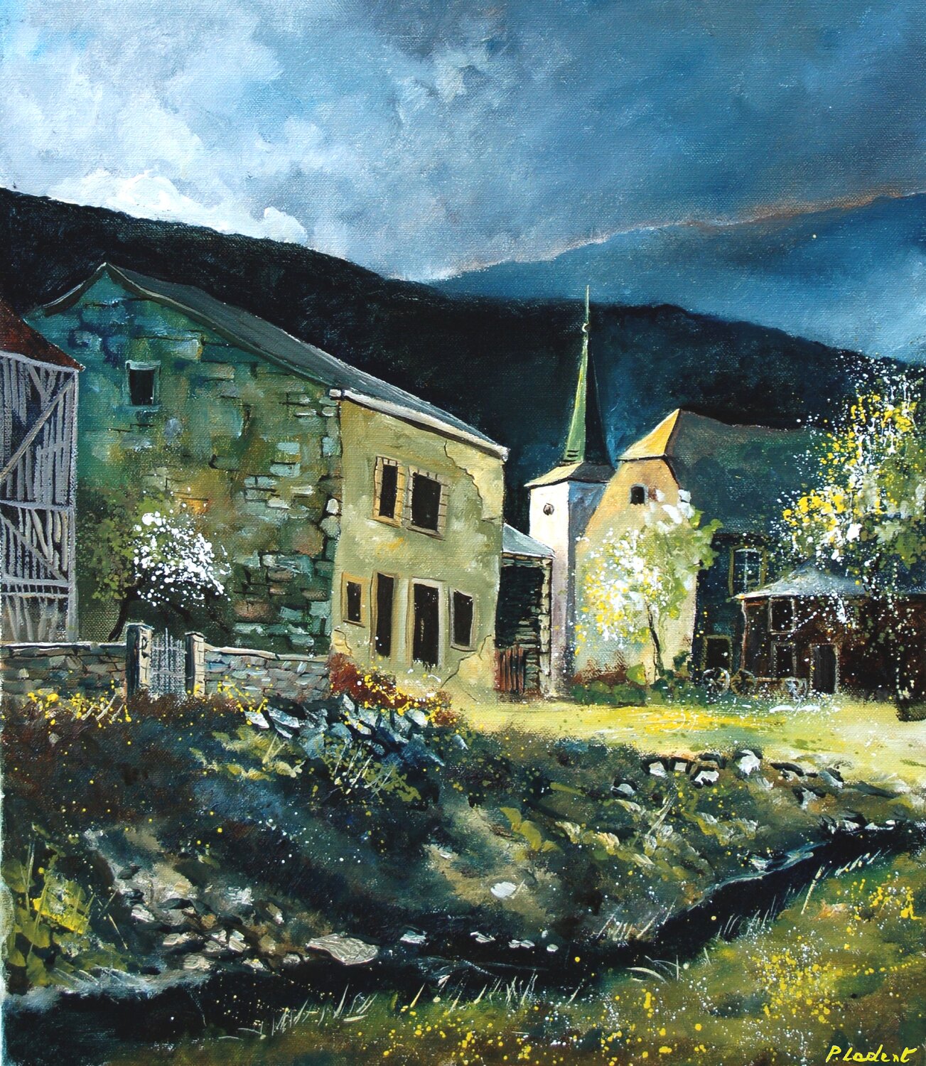 Sunlight on my village Pol Ledent