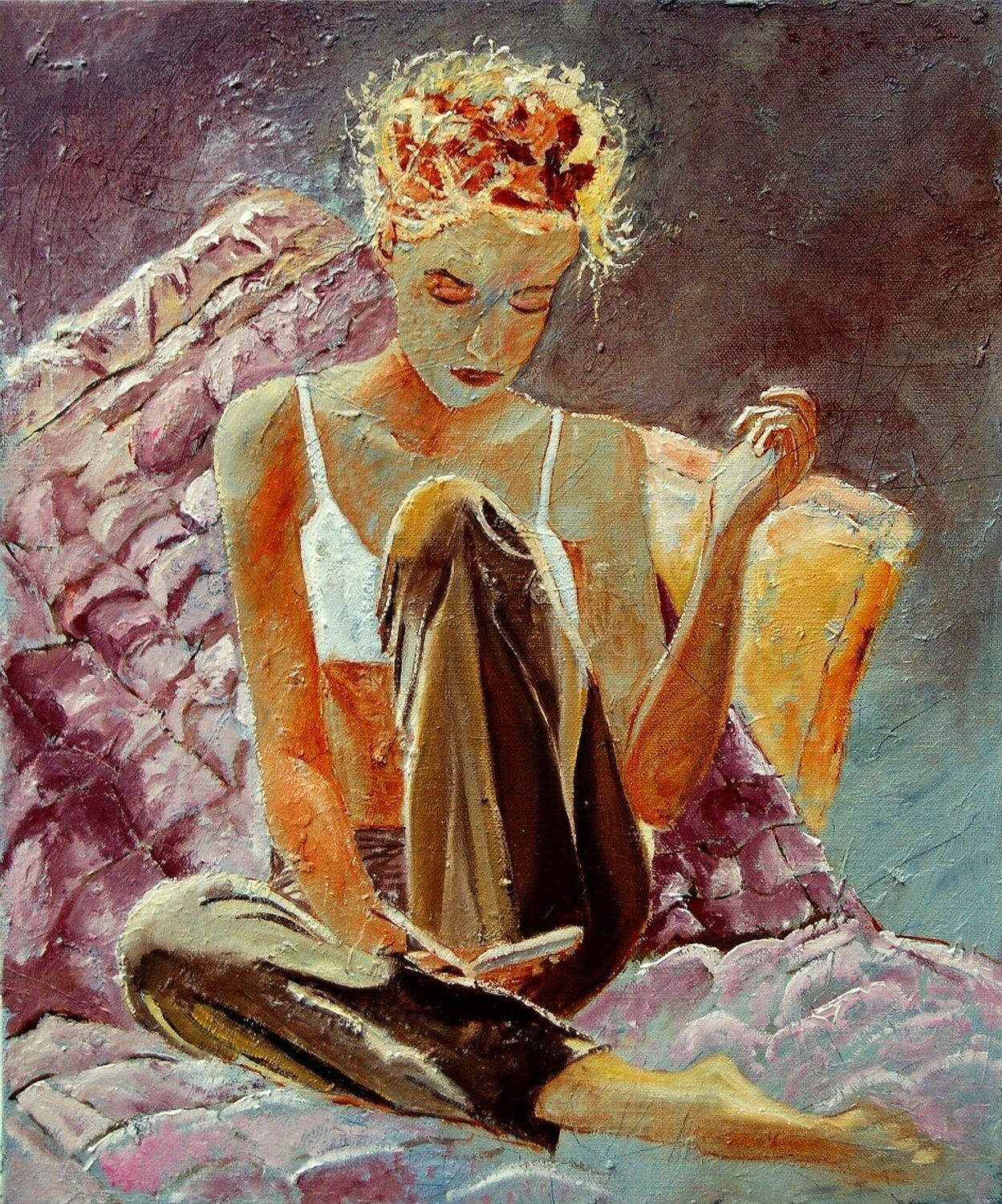 Helena is reading Pol Ledent
