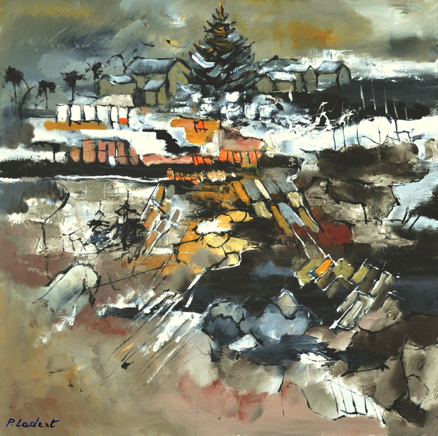 Snowy landscape 77 Pol Ledent