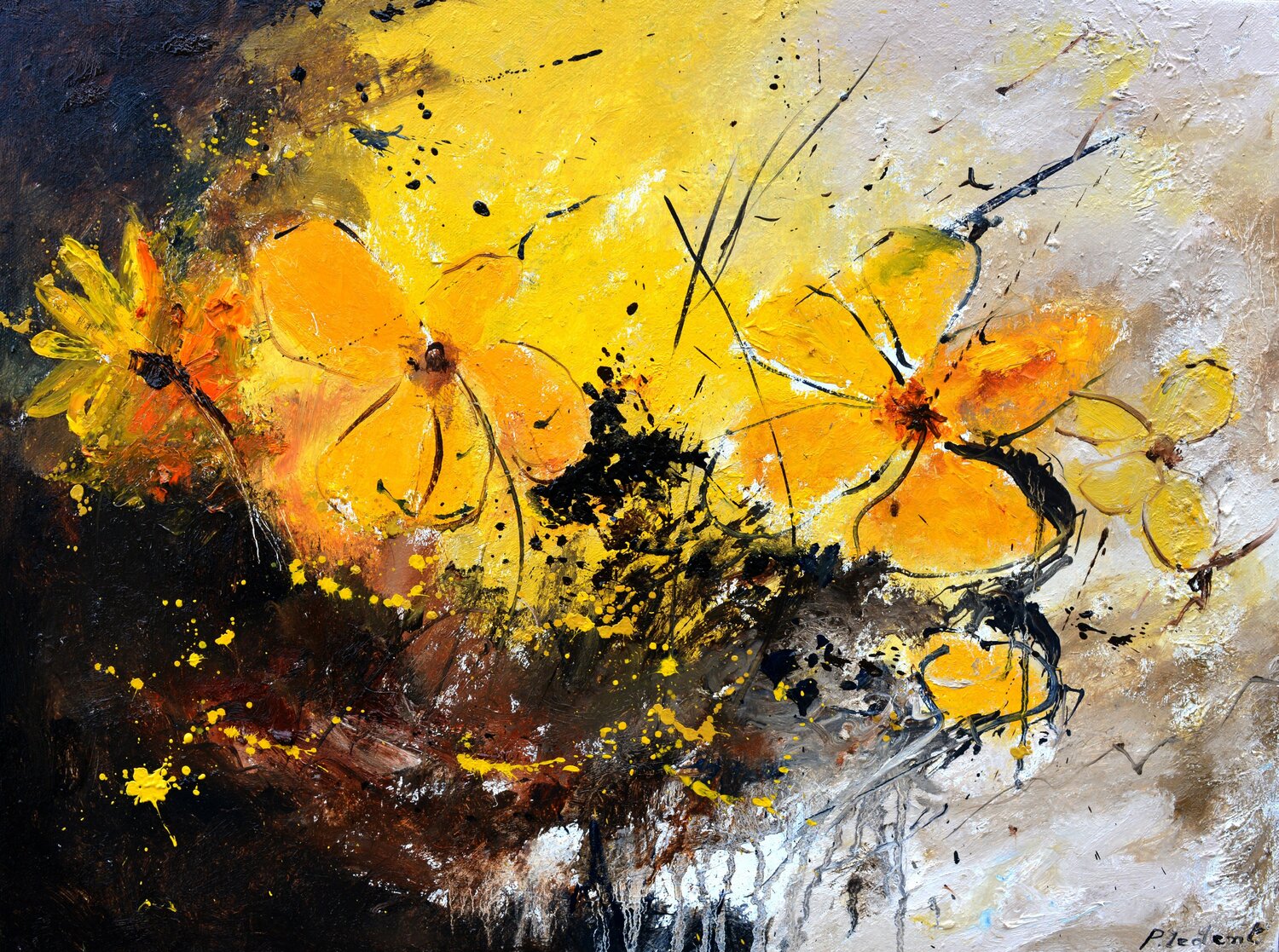 Yellow still life Pol Ledent