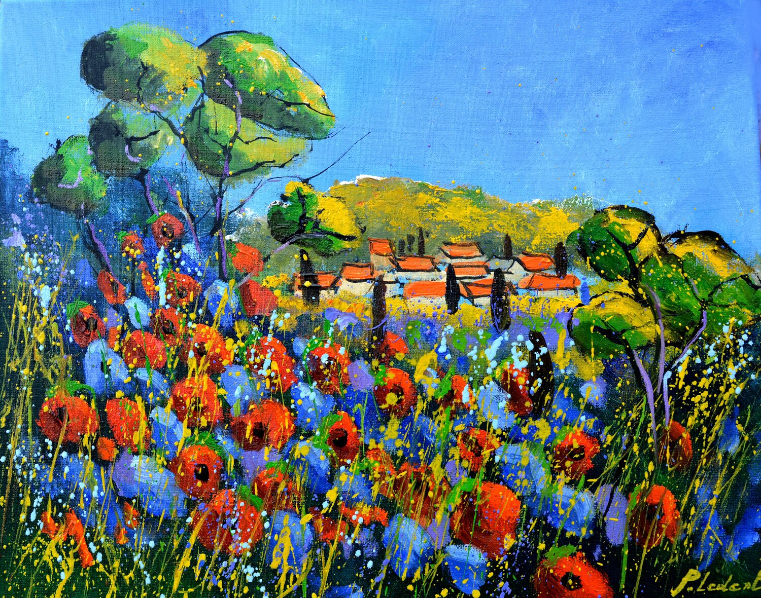 Poppies  in Provence Pol Ledent