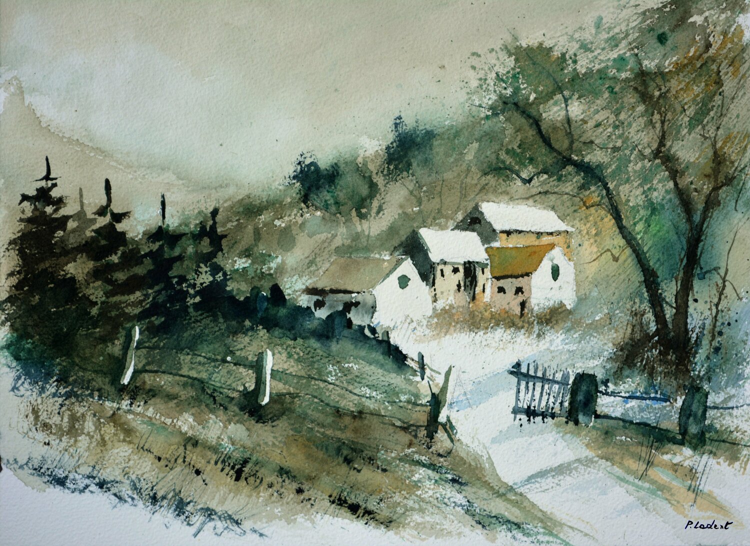 Perdu dans la forêt  - aquarelle 612062 Pol Ledent