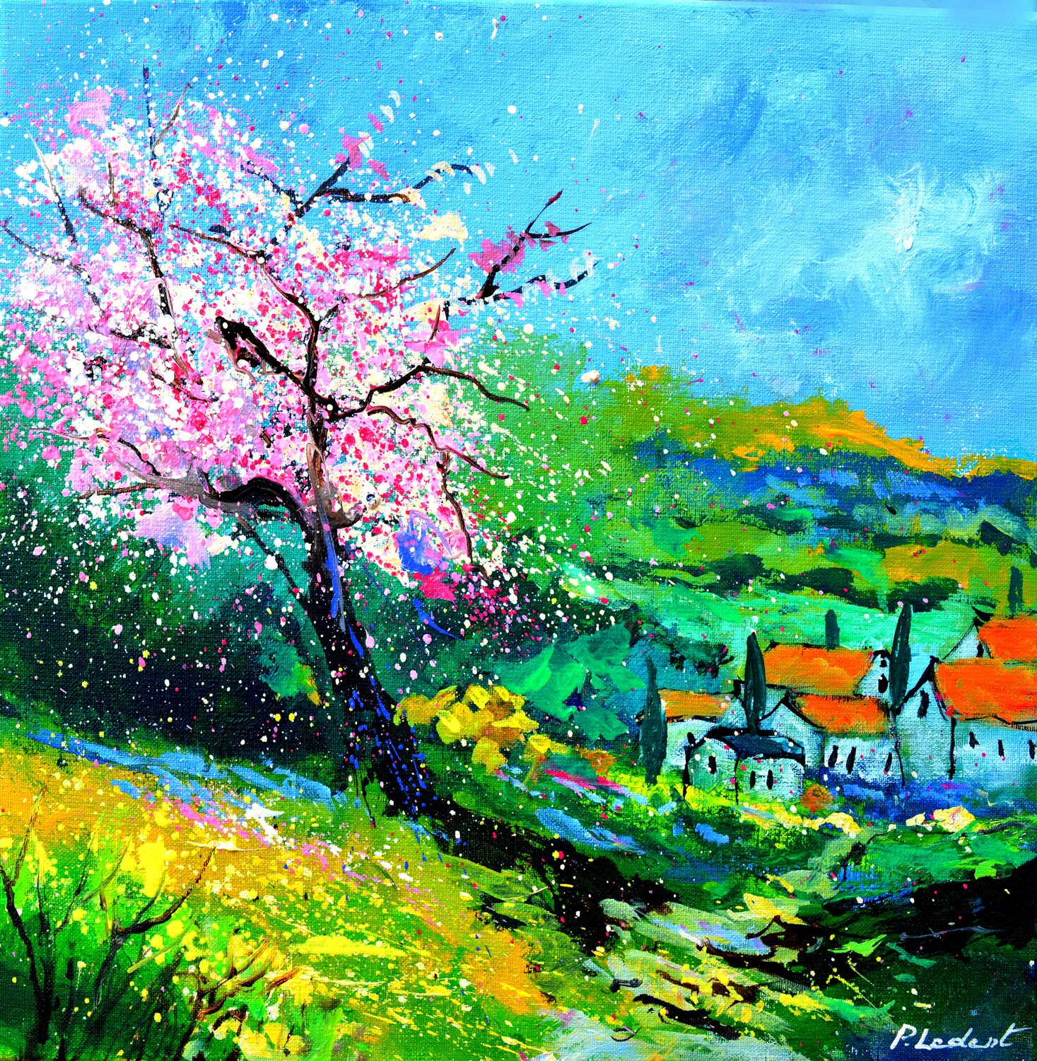 Blooming Provence Pol Ledent Originalgemälde zu verkaufen