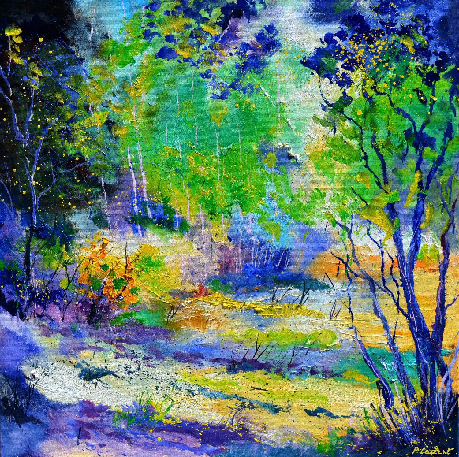 A clearing in summer Pol Ledent Origineel schilderij te koop