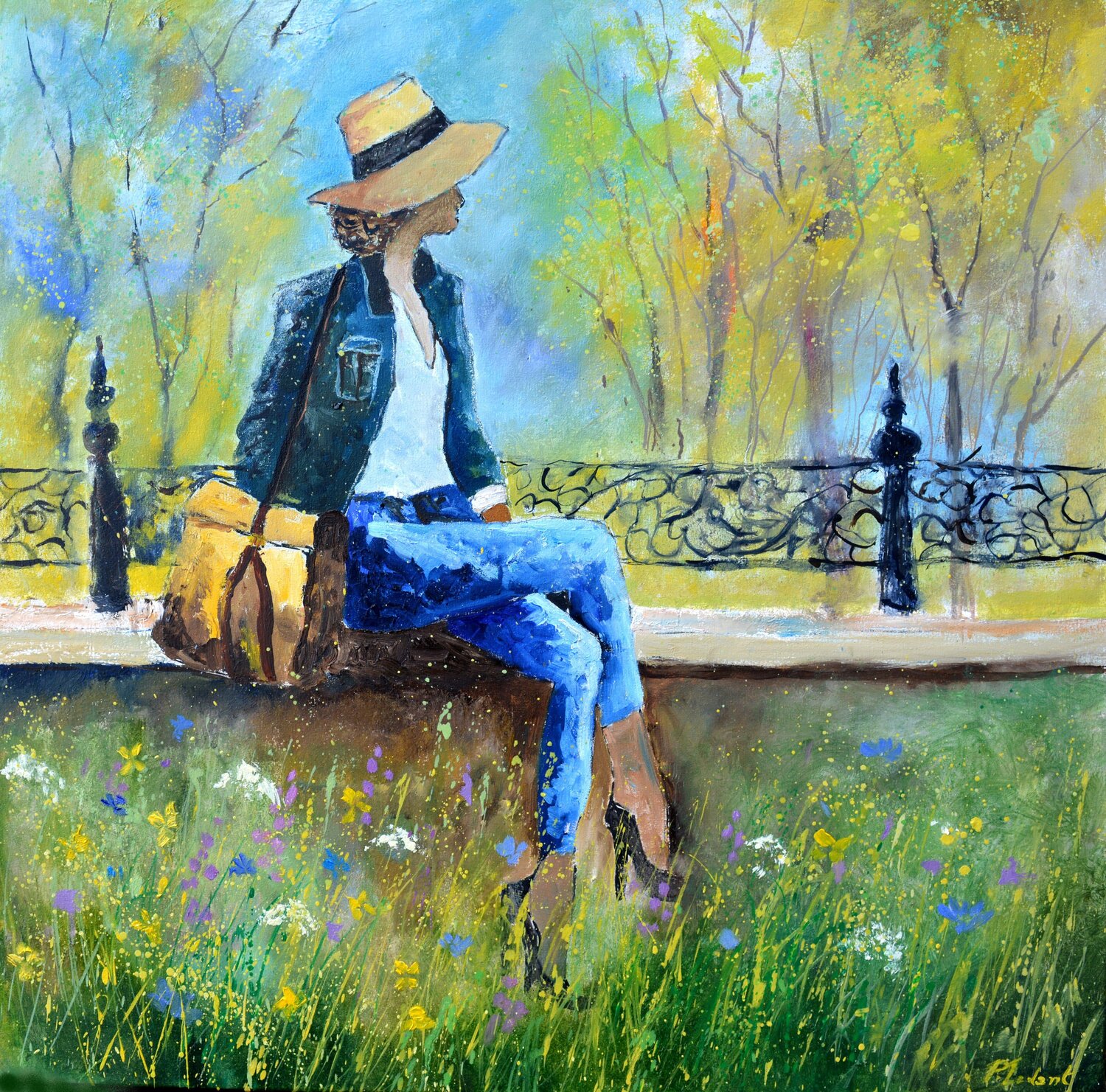 Waiting for someone Pol Ledent Pintura original en venta