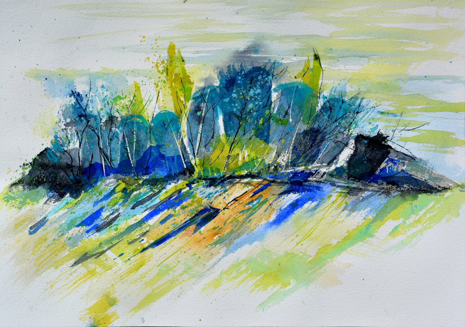 Abstract landscape - aquarelle 54024041 Pol Ledent