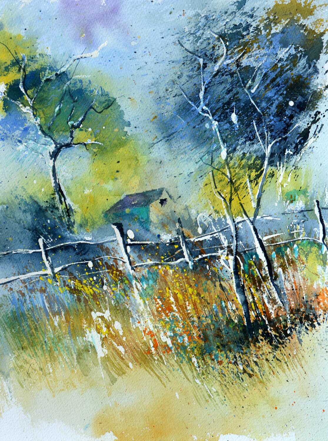 A hunter's house -  aquarelle 716062 Pol Ledent