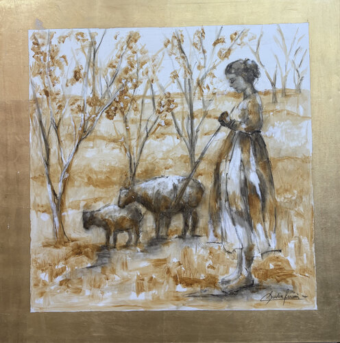 Canción de Oro by Claudia Lucini, Painting for Sale on Singulart