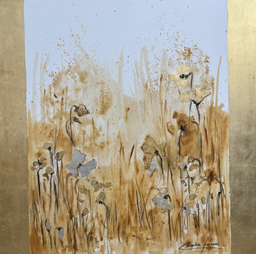 Amapola de Oro 2 di Claudia Lucini, Pittura in vendita su Singulart