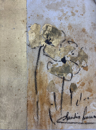 Amapolas de oro par Claudia Lucini, Peinture en vente sur Singulart