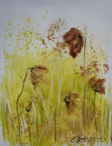 Amapolas de Verano 1 di Claudia Lucini, Pittura in vendita su Singulart