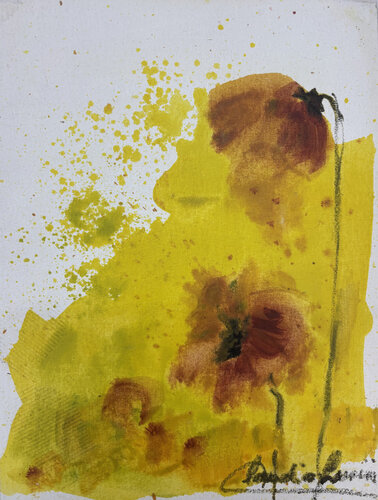 Amapolas Amarillas van Claudia Lucini, Schilderij te koop op Singulart