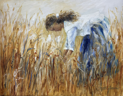 Juntando Trigo by Claudia Lucini, Painting for Sale on Singulart