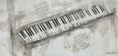 Amadeus Piano par Claudia Lucini, Peinture en vente sur Singulart