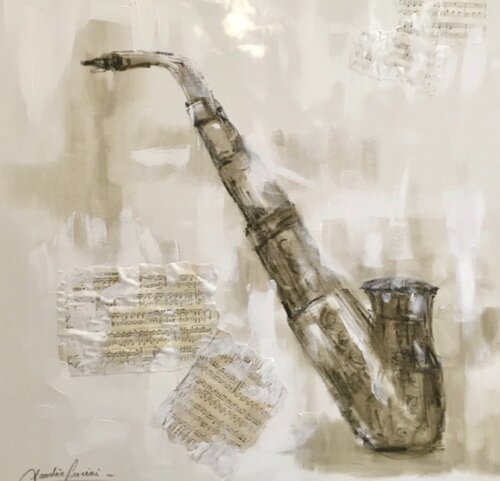 Amadeus Saxo par Claudia Lucini, Peinture en vente sur Singulart