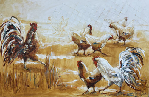 Gallinero de Claudia Lucini, Pintura a la venta en Singulart
