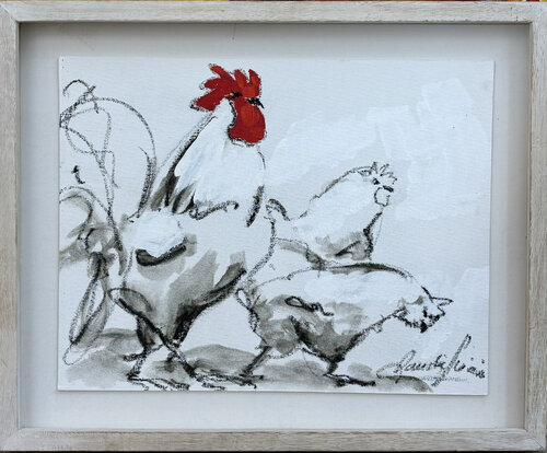 Gallo 4 de Claudia Lucini, Pintura a la venta en Singulart