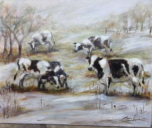 Vacas Holandesas de Claudia Lucini, Pintura a la venta en Singulart