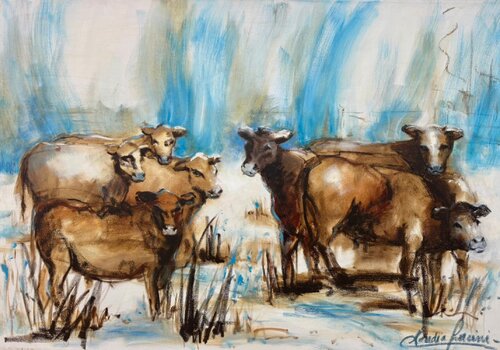 Vacas Argentinas de Claudia Lucini, Pintura a la venta en Singulart
