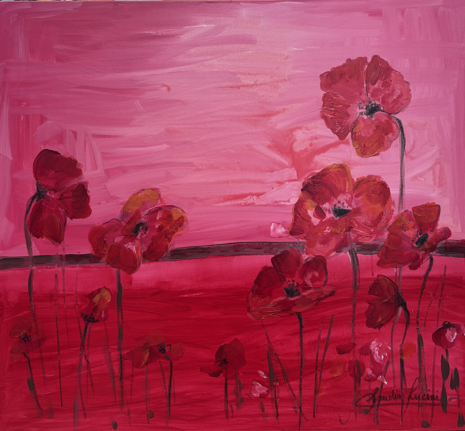 Amapolas Rojas 1 Claudia Lucini