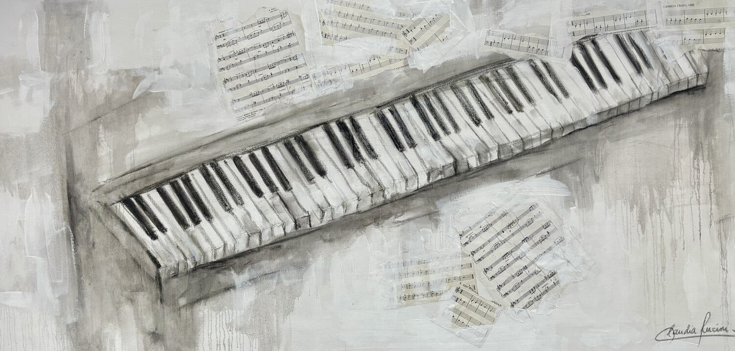 Amadeus Piano Claudia Lucini Peinture originale à vendre