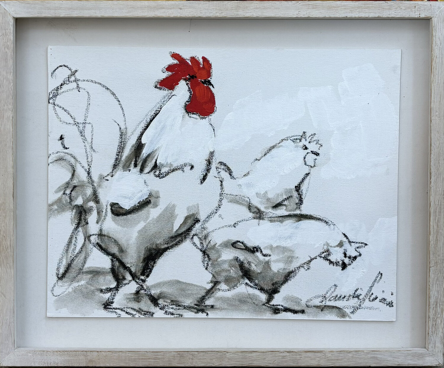 Gallo 4 Claudia Lucini Original painting for sale