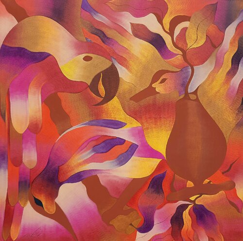 Vögelwelt 1 von Said Tiraei, Malerei kaufen auf Singulart