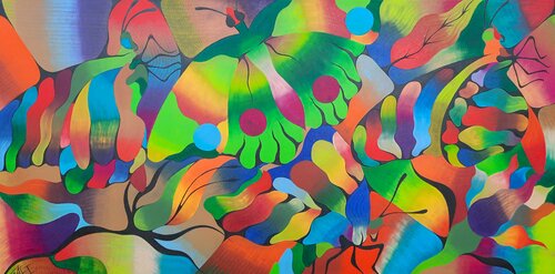 Schmetterlinge di Said Tiraei, Pittura in vendita su Singulart