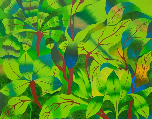 Grüne Pflanzenwelt 2 di Said Tiraei, Pittura in vendita su Singulart