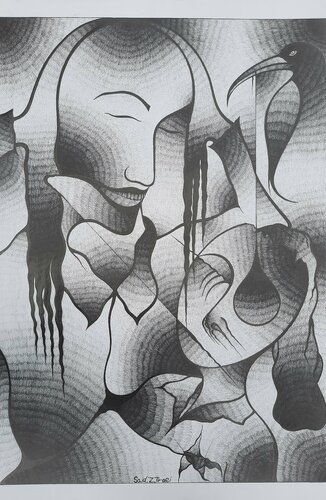 Stiller Schrei de Said Tiraei, Dibujo a la venta en Singulart