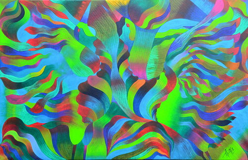 Tanz der Störche 2 van Said Tiraei, Schilderij te koop op Singulart