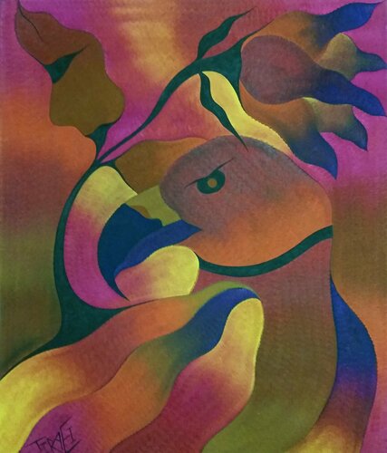 Adler Auge van Said Tiraei, Schilderij te koop op Singulart