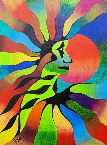 Mensch und Natur 1 di Said Tiraei, Pittura in vendita su Singulart