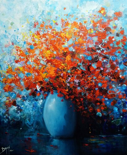 Bouquet Symphonie van Eric Bruni, Schilderij te koop op Singulart
