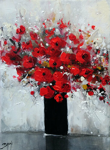 Bouquet de coquelicots par Eric Bruni, Peinture en vente sur Singulart