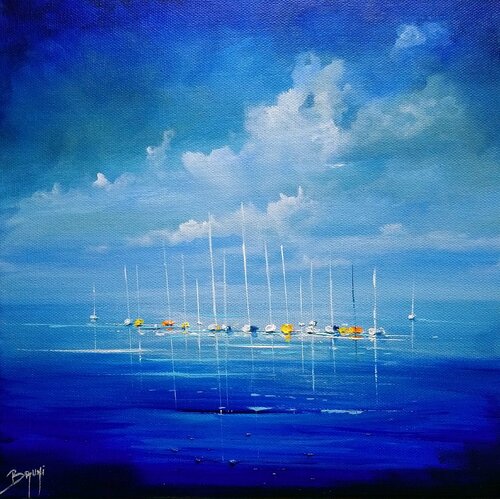 Les bateaux #03 par Eric Bruni, Peinture en vente sur Singulart