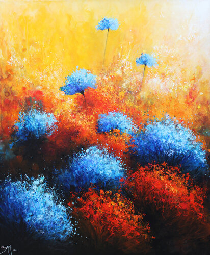 Blue Triomphator van Eric Bruni, Schilderij te koop op Singulart