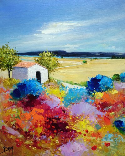 Lumière sur le cabanon par Eric Bruni, Peinture en vente sur Singulart