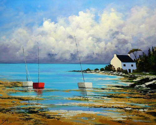 Marée basse #02 par Eric Bruni, Peinture en vente sur Singulart