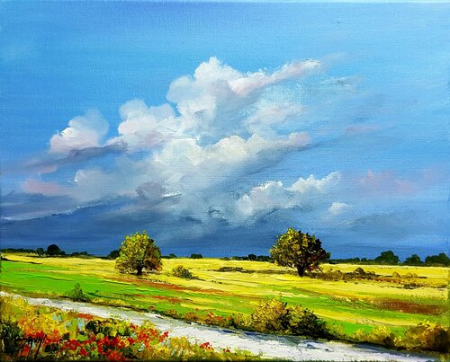 Paysage de campagne van Eric Bruni, Schilderij te koop op Singulart