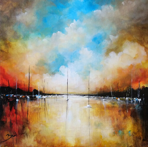 Mer au ciel van Eric Bruni, Schilderij te koop op Singulart