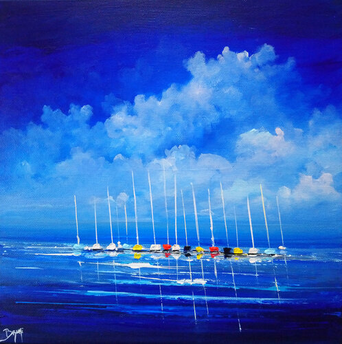 Les bateaux #05 van Eric Bruni, Schilderij te koop op Singulart