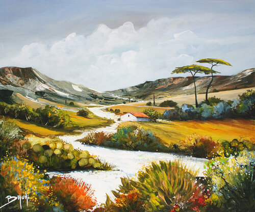 Aux pieds des Alpilles par Eric Bruni, Peinture en vente sur Singulart