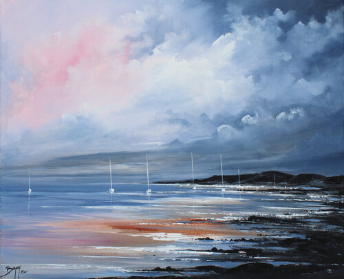 Ciel orageux sur la côte rocheuse van Eric Bruni, Schilderij te koop op Singulart